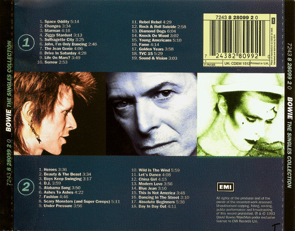 David Bowie : The Singles Collection (2xCD, Comp, RM, RP)
