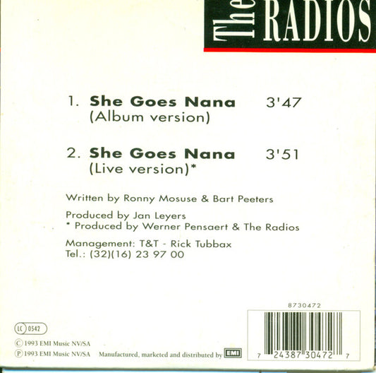 The Radios : She Goes Nana (CD, Single)