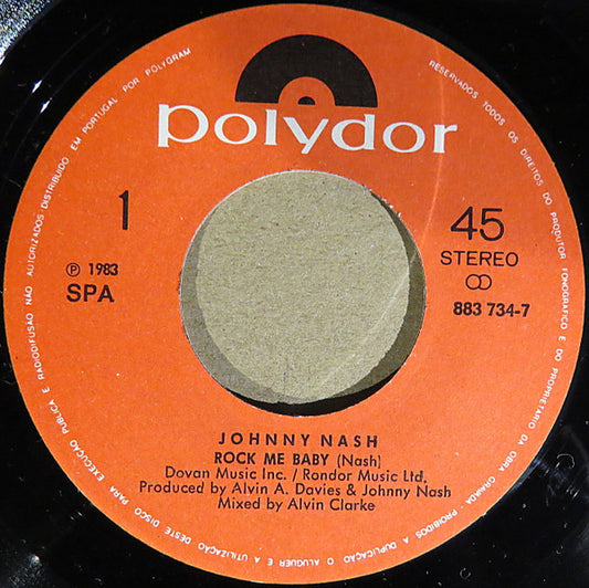 Johnny Nash : Rock Me Baby (7", Single)