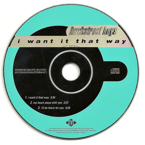 Backstreet Boys : I Want It That Way (CD, Maxi)