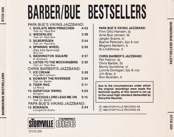 Chris Barber's Jazz Band / Papa Bue's Viking Jazz Band : Barber / Bue Bestsellers (CD, Comp)