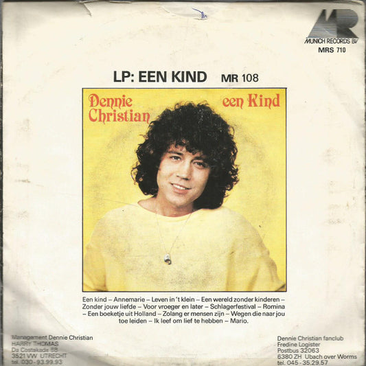 Dennie Christian : Eenzaam Naar Huis Toe (7", Single)