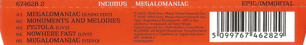 Incubus (2) : Megalomaniac (CD, Maxi, Enh)