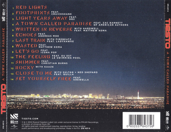 DJ Tiësto : A Town Called Paradise (CD, Album)