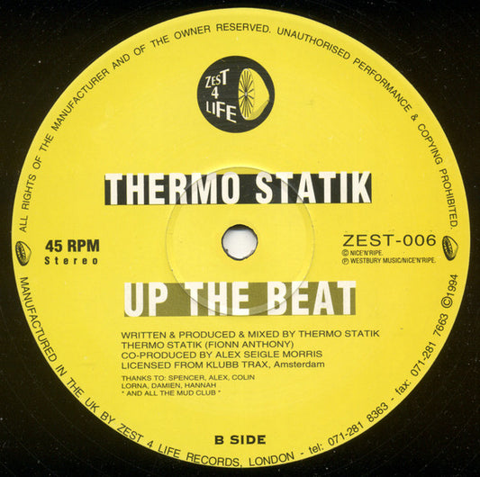 Thermostatik : Better With Gee / Up The Beat (12")