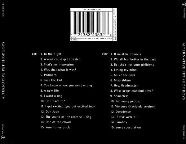 Pet Shop Boys : Alternative (2xCD, Comp)