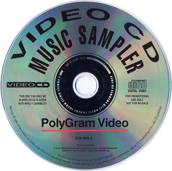 Various : Video CD Music Sampler (VCD, Promo, Smplr, PAL)