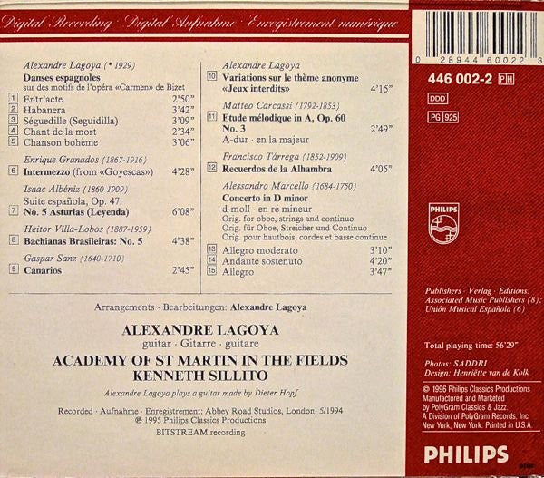 Alexandre Lagoya : Bizet * Carmen Dances (CD, Album)