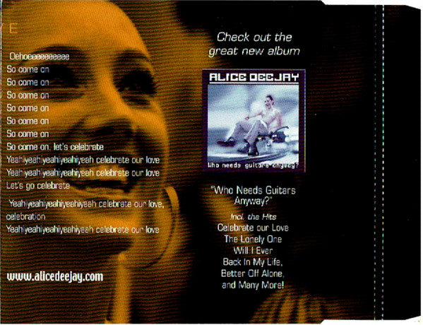 Alice Deejay : Celebrate Our Love (CD, Maxi)