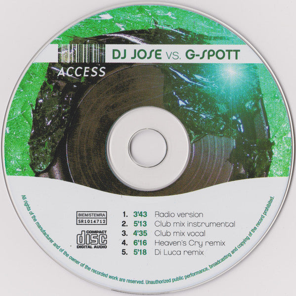 DJ Jose vs. G-Spott : Access (CD, Maxi)
