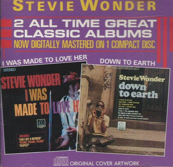 Stevie Wonder : I Was Made To Love Her / Down To Earth (CD, Comp, RM)