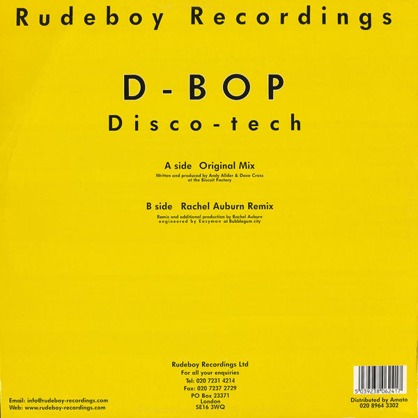 D-Bop : Disco-Tech (12")