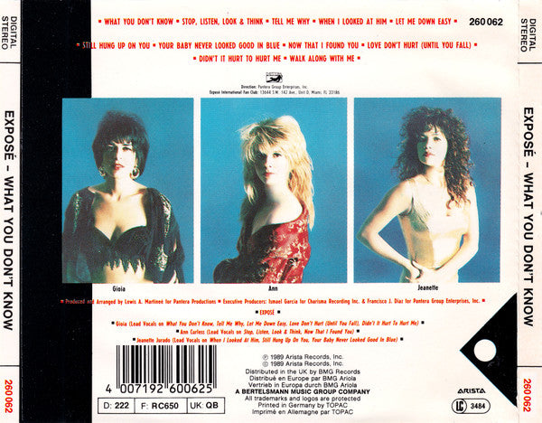 Exposé : What You Don't Know (CD, Album)