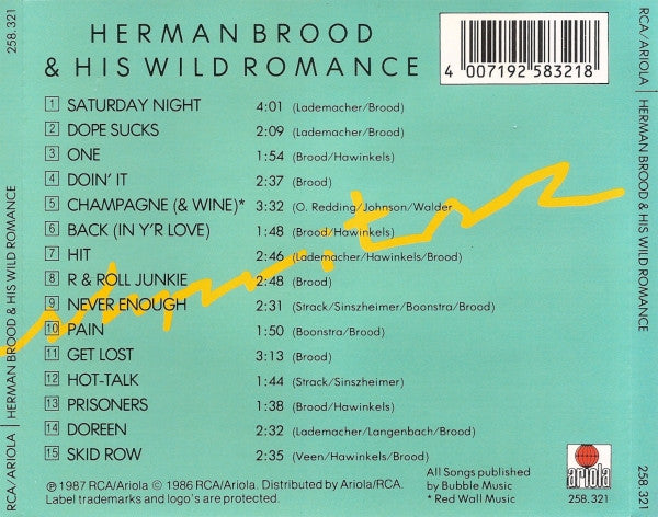 Herman Brood & His Wild Romance : Shpritsz (CD, Album, RE)