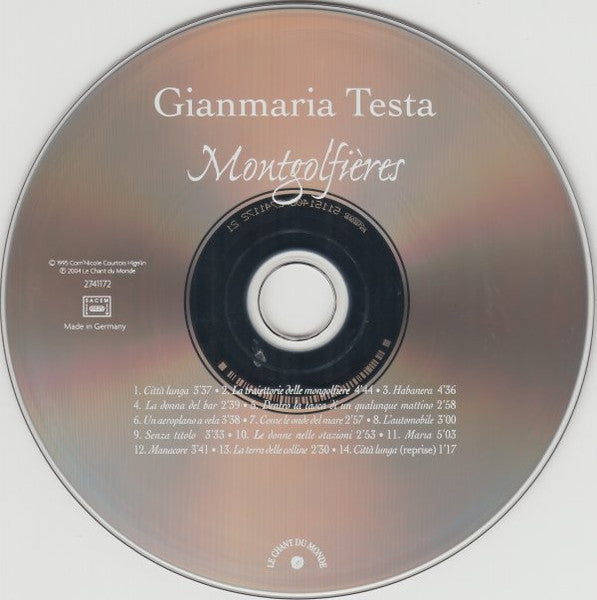 Gianmaria Testa : Montgolfières (CD, Album, RE, RM, Dig)