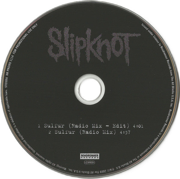 Slipknot : Sulfur (CD, Single, Promo)