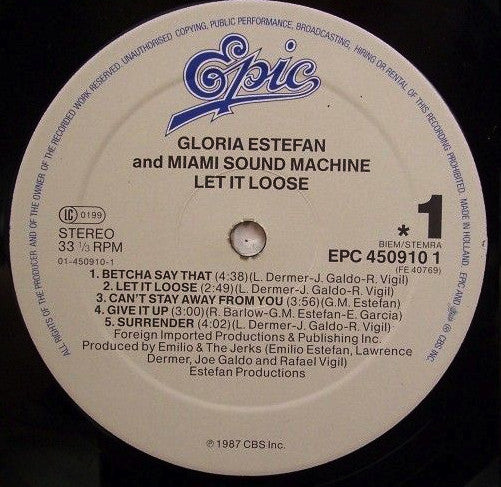 Miami Sound Machine : Let It Loose (LP, Album)