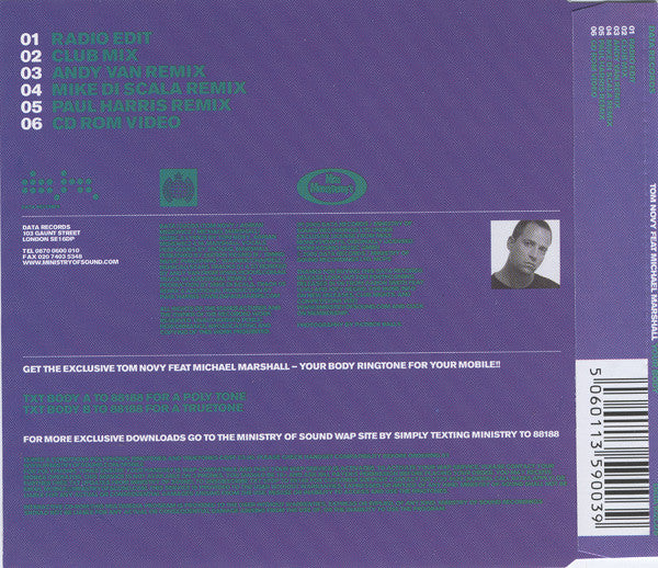 Tom Novy Feat Michael Marshall : Your Body (CD, Single, Enh)