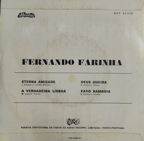 Fernando Farinha : A Verdadeira Lisboa (7", EP)