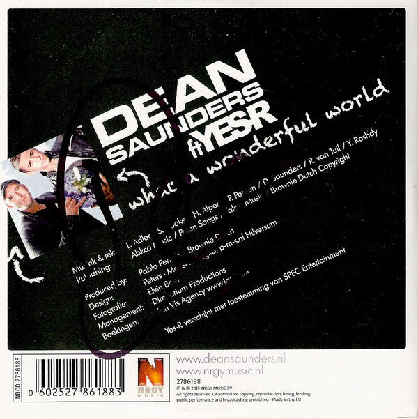 Dean Saunders (2) Ft Yes-R : What A Wonderful World (CD, Single)