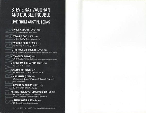 Stevie Ray Vaughan & Double Trouble : Live From Austin, Texas (VHS, PAL)