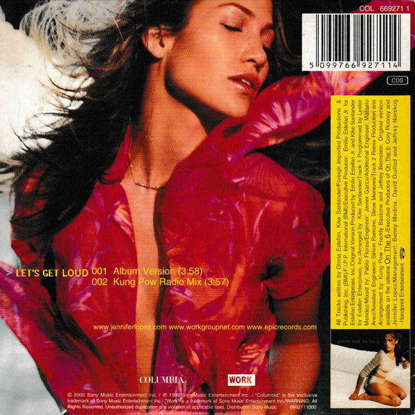 Jennifer Lopez : Let's Get Loud (CD, Single, Car)