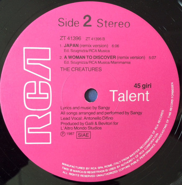 The Creatures (2) : A Woman To Discover (12")