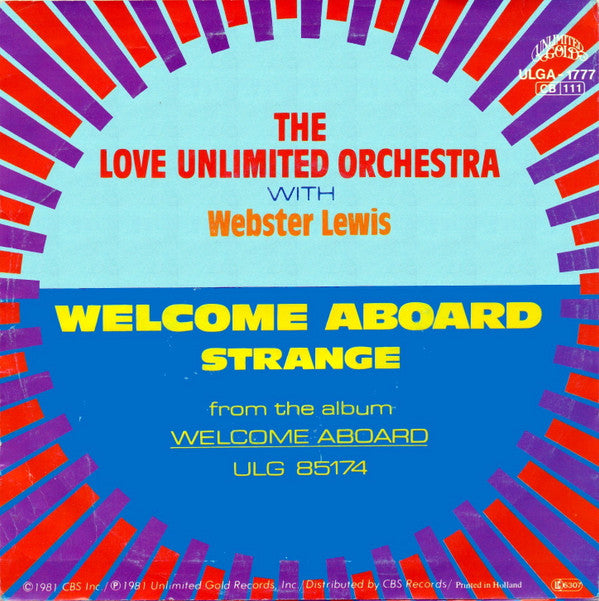 Love Unlimited Orchestra With Webster Lewis : Welcome Aboard (7", Single)