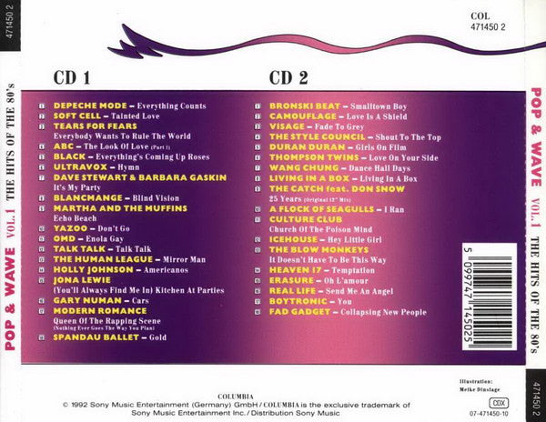 Various : Pop & Wave Vol. 1 - The Hits Of The 80's (2xCD, Comp)