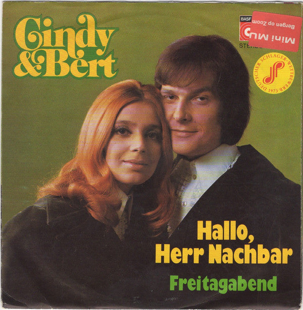 Cindy & Bert : Freitagabend / Hallo, Herr Nachbar (7", Single)