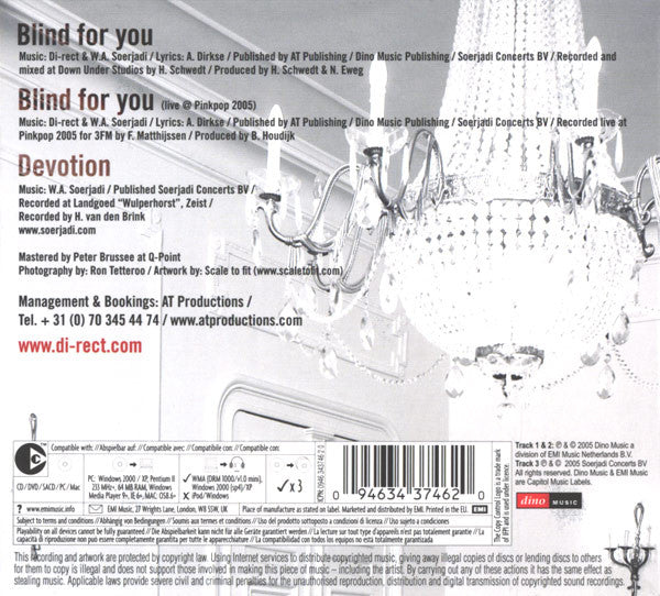 Di-Rect Featuring Wibi Soerjadi : Blind For You (CD, Maxi, Copy Prot.)
