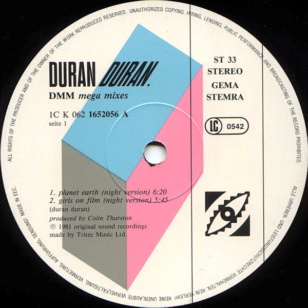 Duran Duran : DMM Mega Mixes (12")