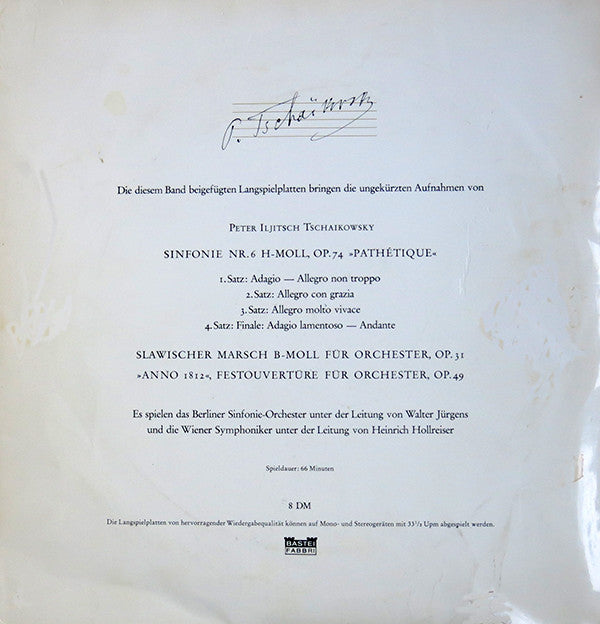 Pyotr Ilyich Tchaikovsky : Peter Iljitsch Tschaikowsky In 5 Folgen · Band III (2x10", Comp)