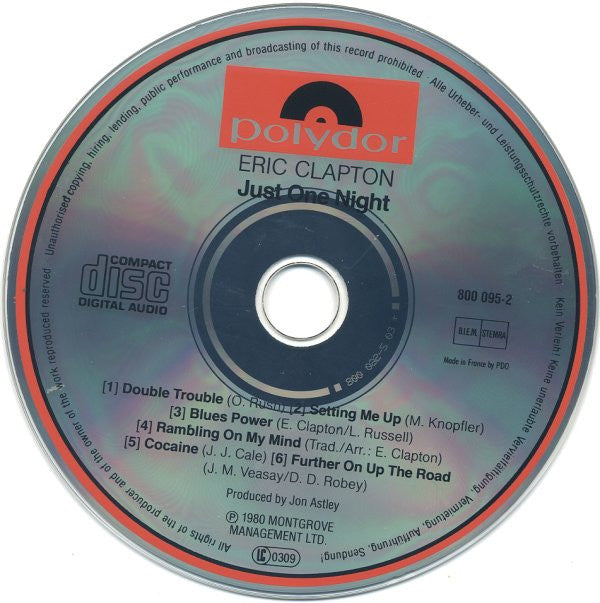 Eric Clapton : Just One Night (2xCD, Album, RE, Fat)
