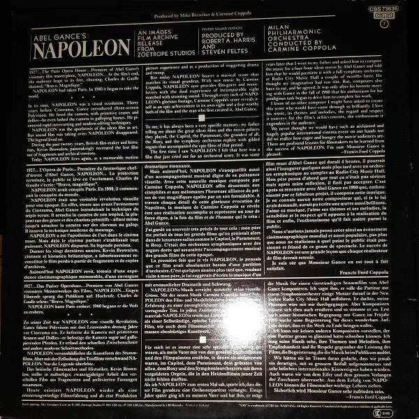 Carmine Coppola : Napoleon (LP, Album)
