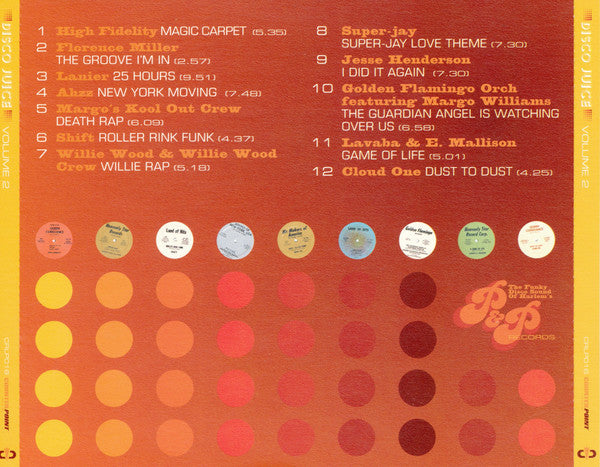 Various : Disco Juice Volume 2 (Soul, Disco & Rap From Harlem's P&P Records) (CD, Comp)