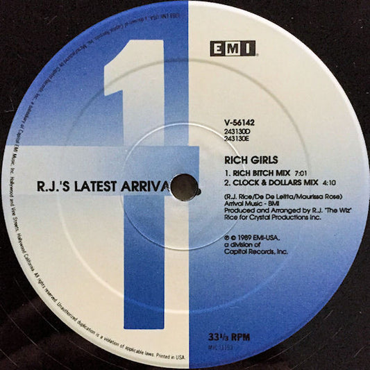 R.J.'s Latest Arrival : Rich Girls (12")