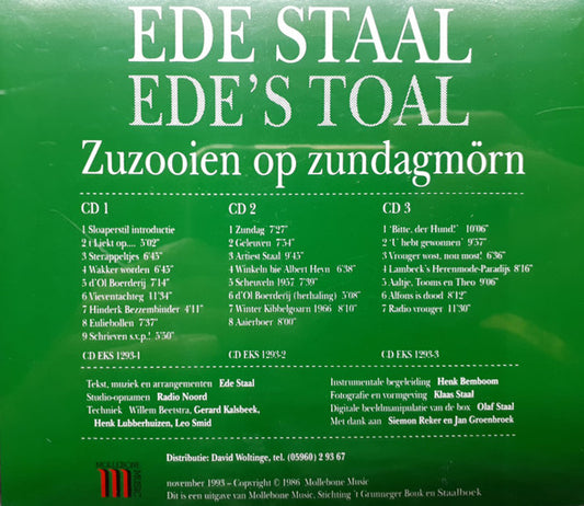 Ede Staal : Zuzooien Op Zundagmörn (3xCD, Comp, Box)