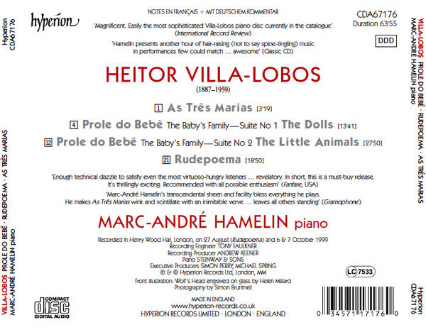 Heitor Villa-Lobos - Marc-André Hamelin : Piano Music (CD, Album)