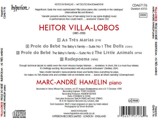 Heitor Villa-Lobos - Marc-André Hamelin : Piano Music (CD, Album)