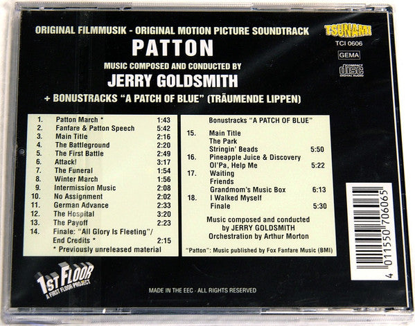 Jerry Goldsmith : Patton  + Bonustracks "A Patch Of Blue" (Original Motion Picture Soundtrack) (CD, Album, Comp, RE, RM)