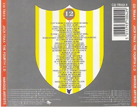 Various : Jack Trax (The Fourth C.D.) (CD, Comp)