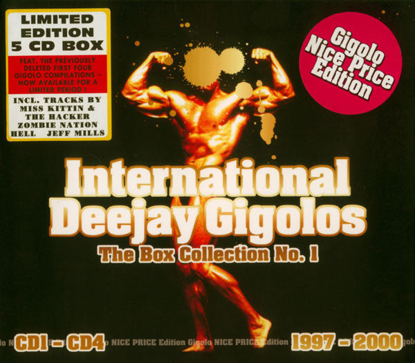 Various : International Deejay Gigolos The Box Collection No. 1 CD1 - CD4 1997 - 2000 (5xCD, Comp + Box, Comp, Ltd)