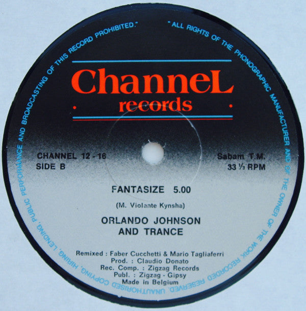 Orlando Johnson & Trance : Chocolate City / Fantasize (12", Single)