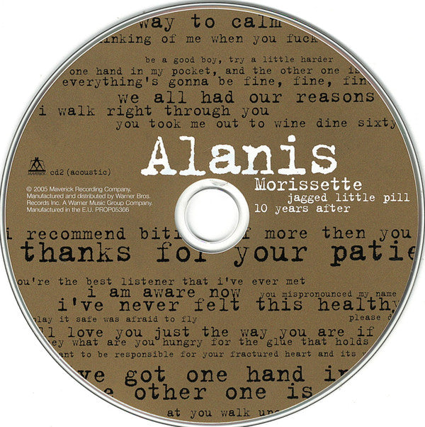 Alanis Morissette : Jagged Little Pill (10 Years After) (Comp, Promo + CD, Album, RE + CD, Album, Enh + DVD)