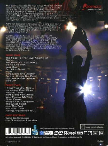 Joe Bonamassa : Live From The Royal Albert Hall (2xDVD, PAL, Dig)