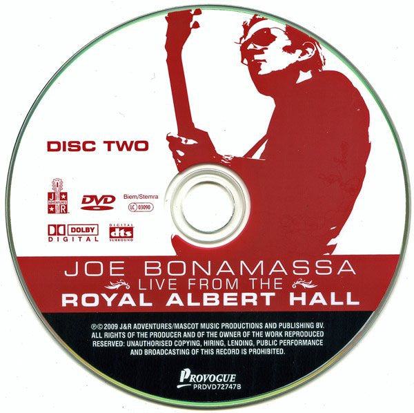 Joe Bonamassa : Live From The Royal Albert Hall (2xDVD, PAL, Dig)