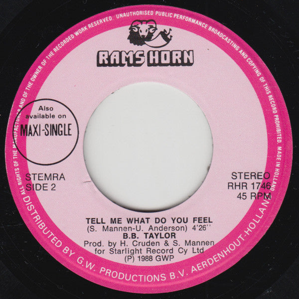 B.B. Taylor : Girls / Tell Me What Do You Feel (7", Single)