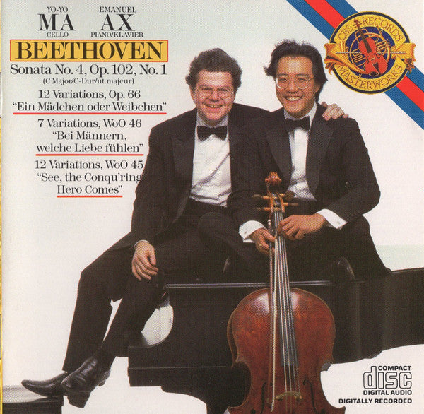 Ludwig van Beethoven, Yo-Yo Ma, Emanuel Ax : Sonata No. 4 (CD)