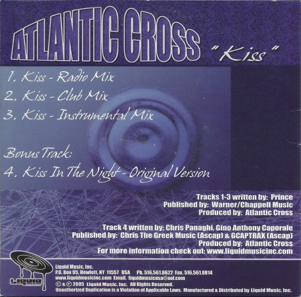 Atlantic Cross : Kiss (CD, Single)